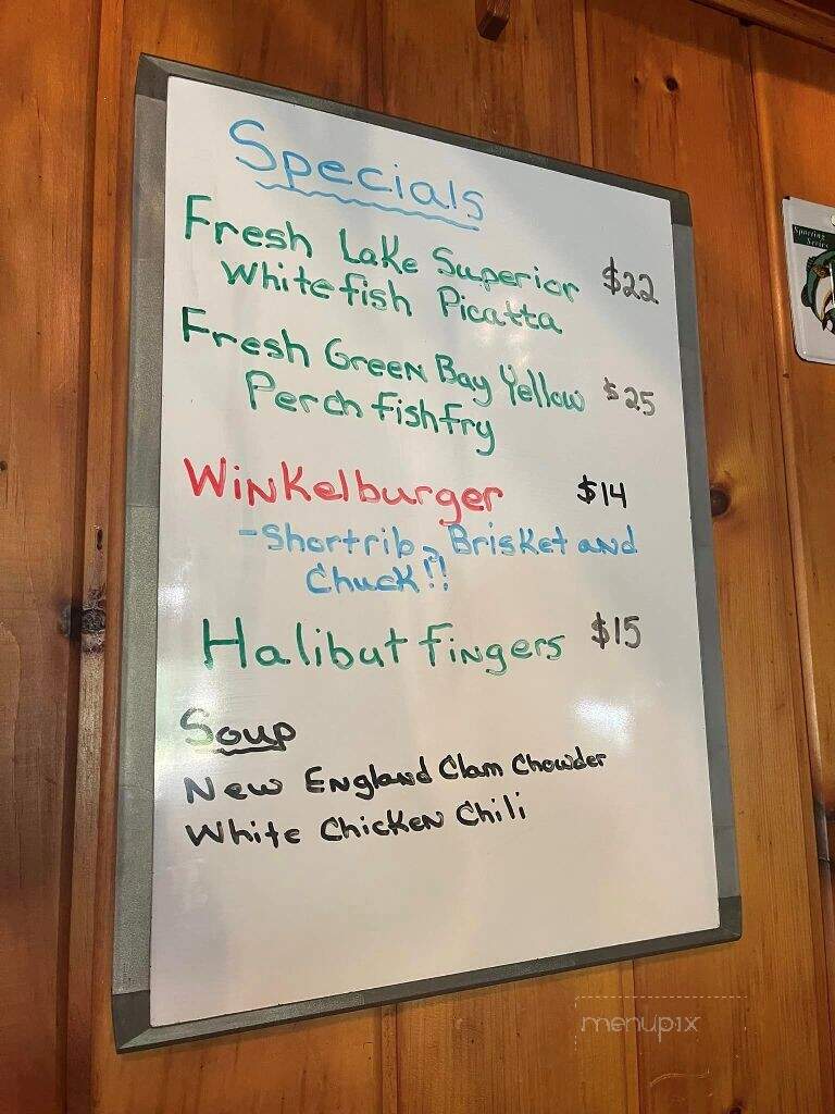 Hornwinkel's Bear Stube - Woodruff, WI menu_pic