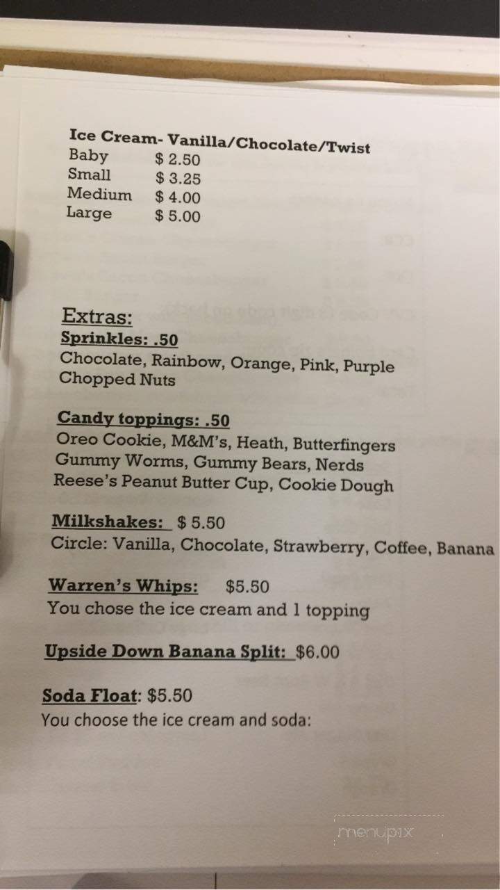 Warren's Ice Cream - Greenfield Center, NY menu_pic