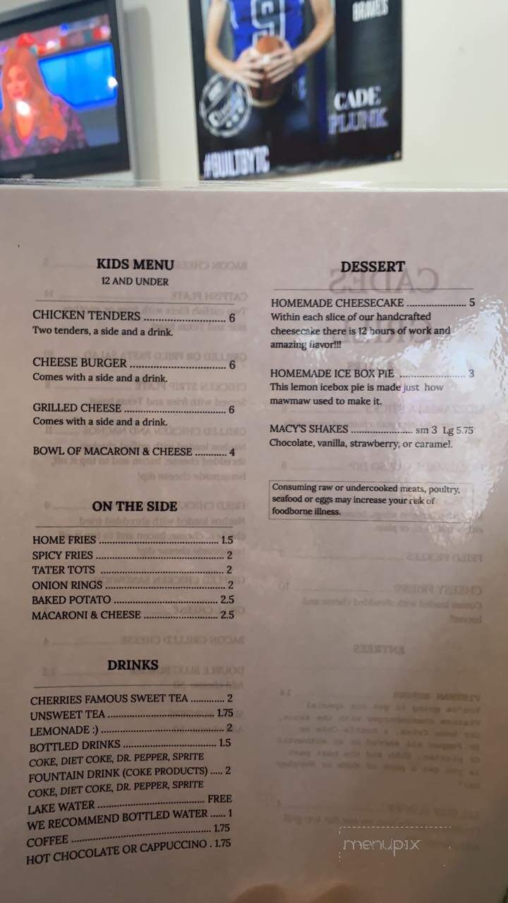 Cades Grill - Counce, TN menu_pic