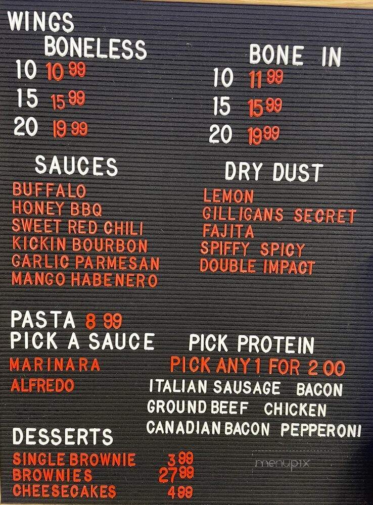 Gilligan's Pizza - Benbrook, TX menu_pic