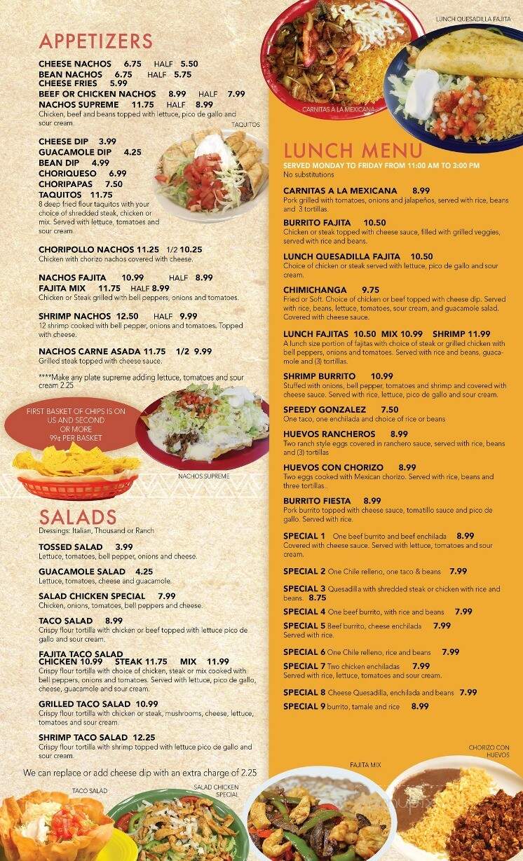 La Pasada - Sheldon, IA menu_pic