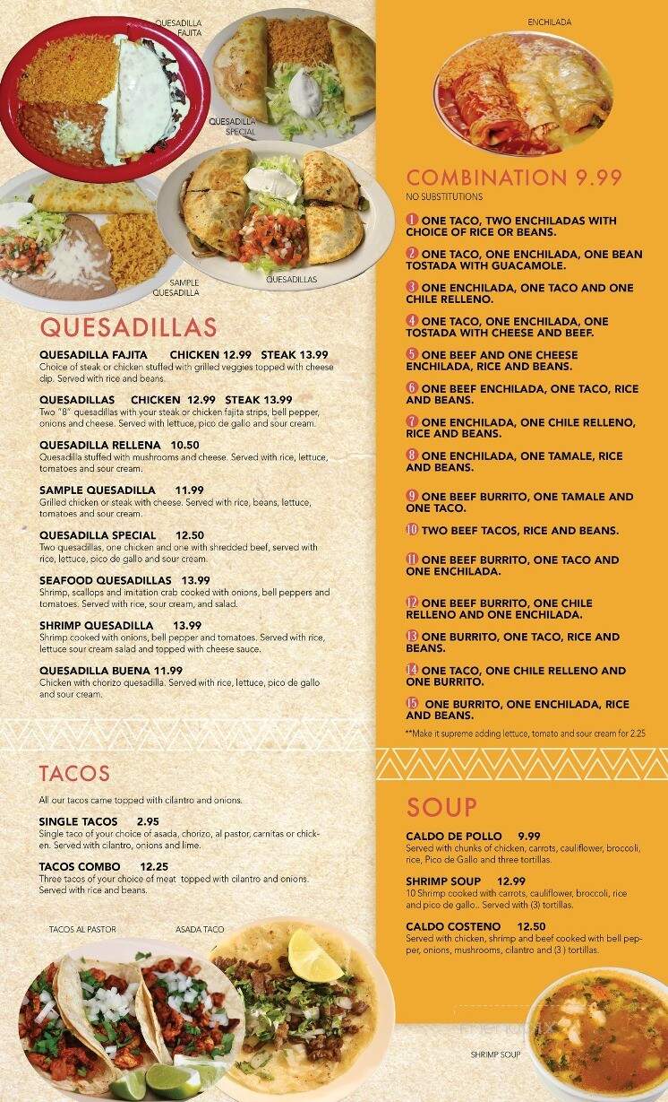 La Pasada - Sheldon, IA menu_pic