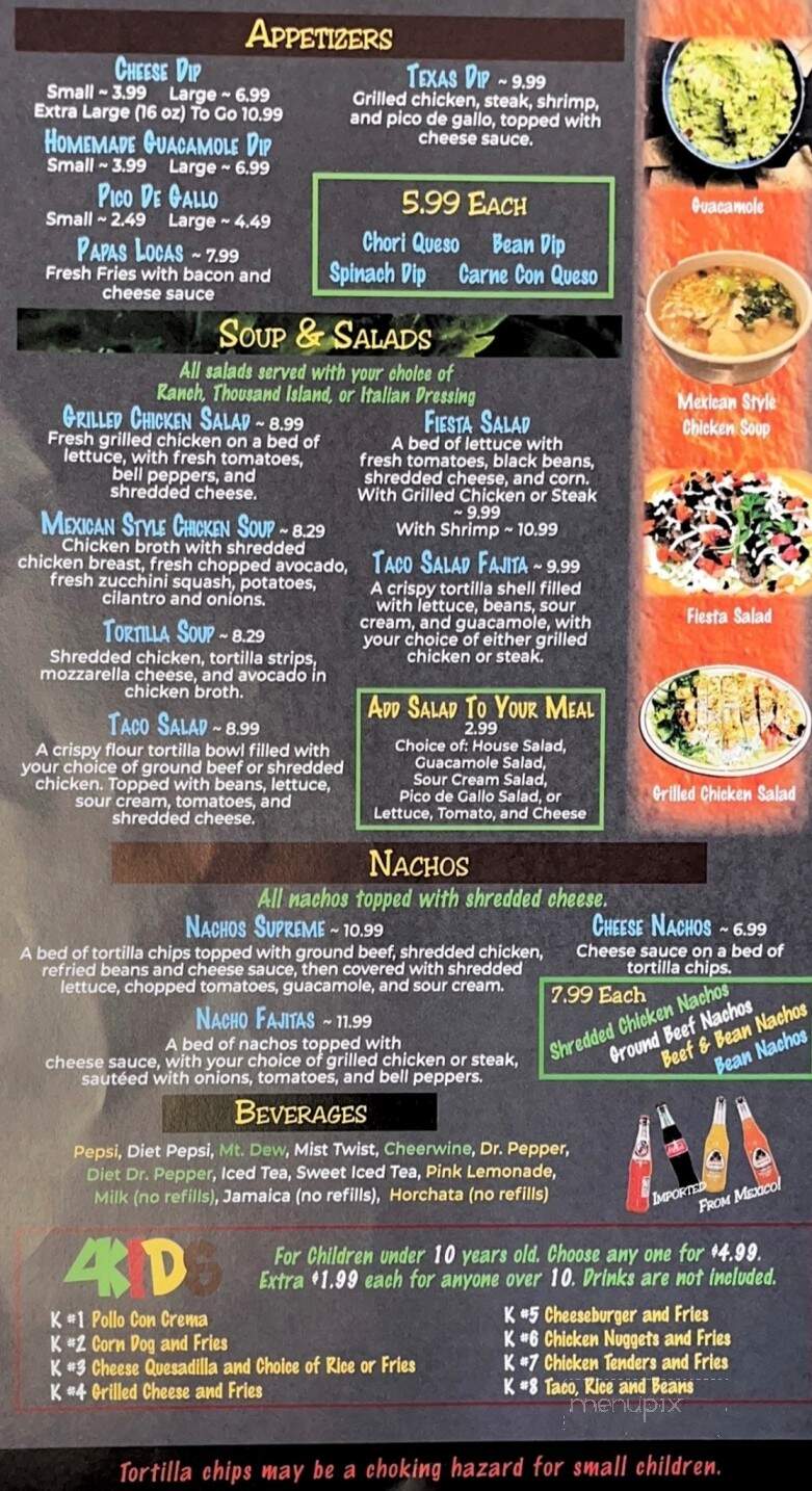Queso Salsa - Spencer, NC menu_pic