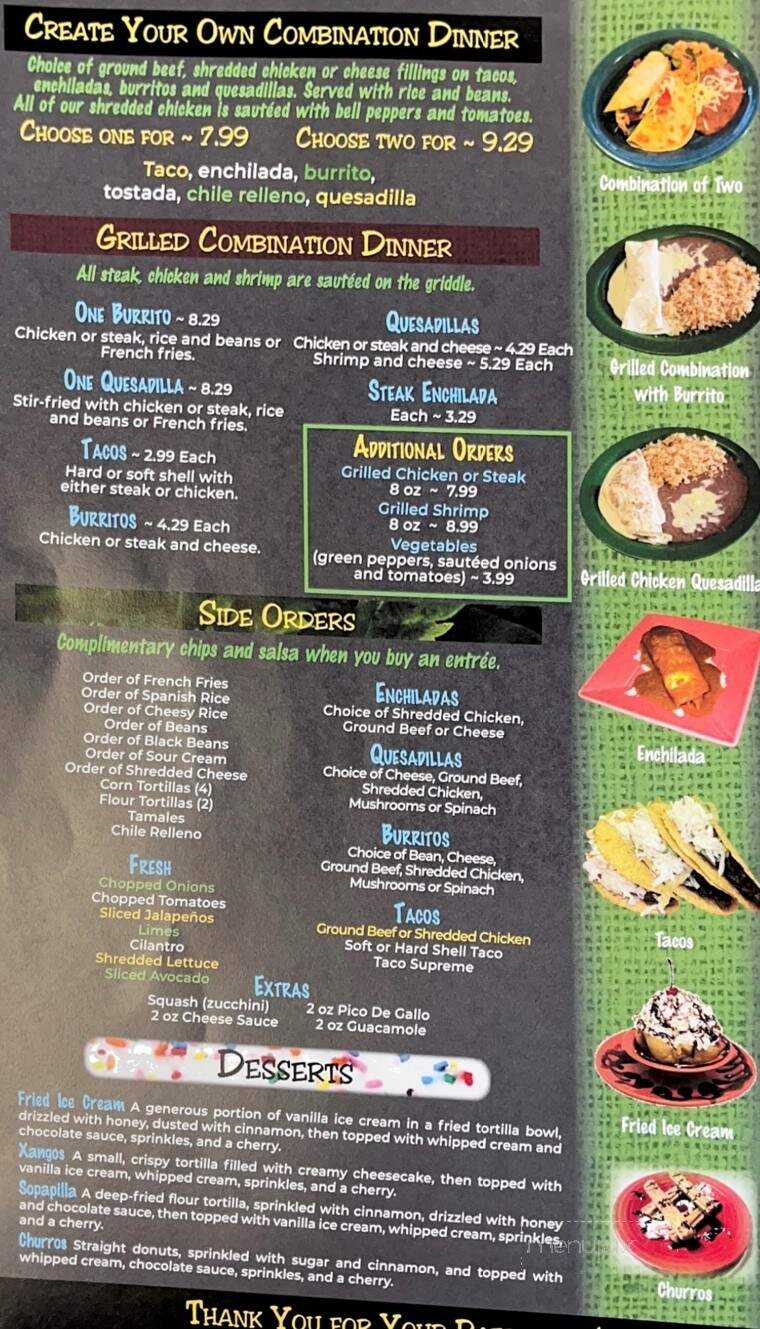 Queso Salsa - Spencer, NC menu_pic