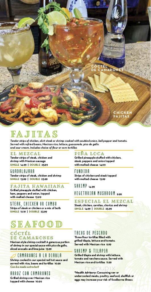 El Mezcal Grill - Connersville, IN menu_pic