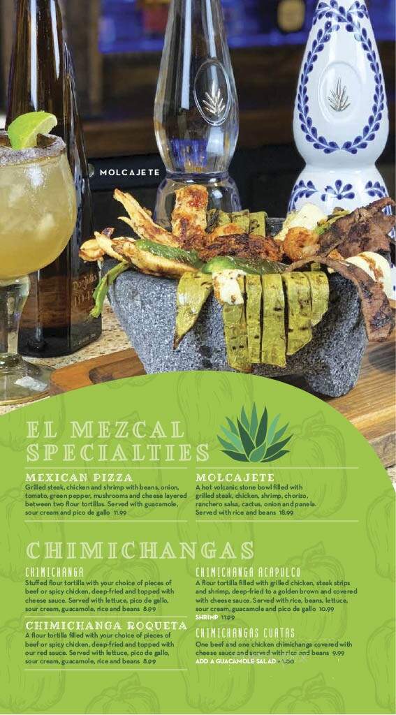 El Mezcal Grill - Connersville, IN menu_pic
