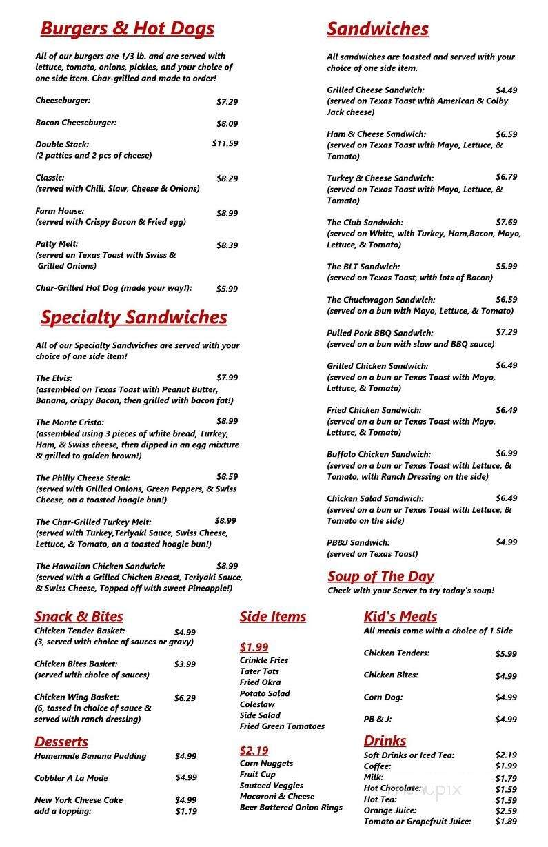 Main Street Magic Cafe - Lenoir, NC menu_pic