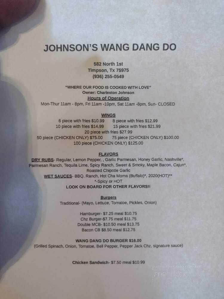 Johnson's Wang Dang Do - Timpson, TX