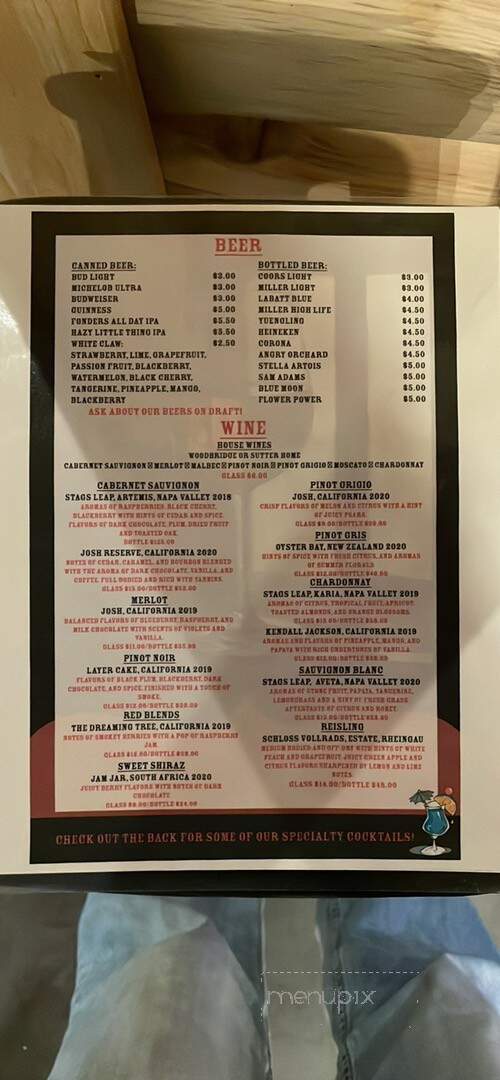 The Pheasant Tail Restaurant - Deposit, NY menu_pic
