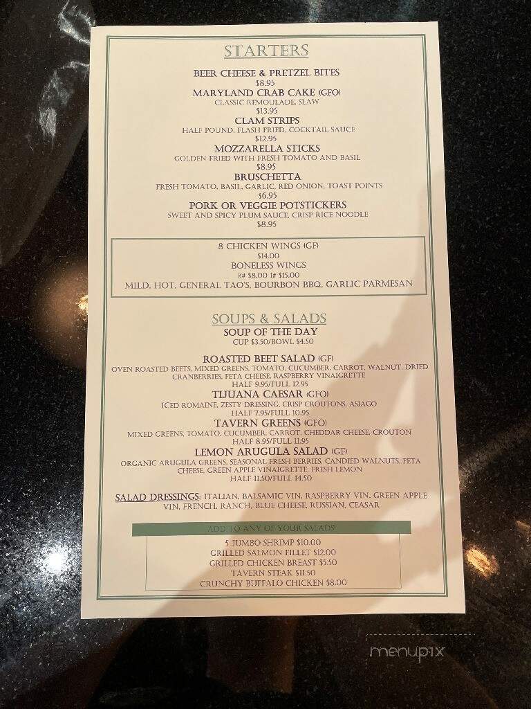 The Pheasant Tail Restaurant - Deposit, NY menu_pic