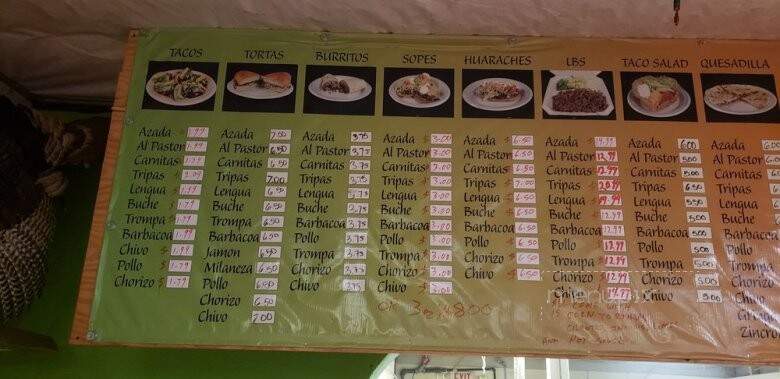 Taqueria Dalhart #2 - Clayton, NM menu_pic