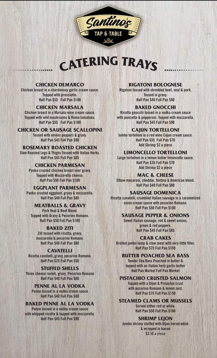 Santino's Tap & Table - Folsom, PA menu_pic
