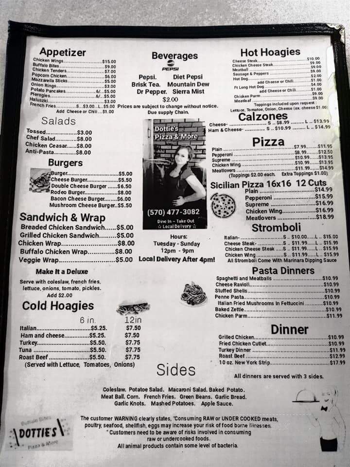 Dotties Buffalo Bites & Lunch Box - Hunlock Creek, PA menu_pic