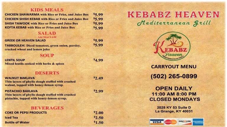 Kebabz Heaven - La Grange, KY