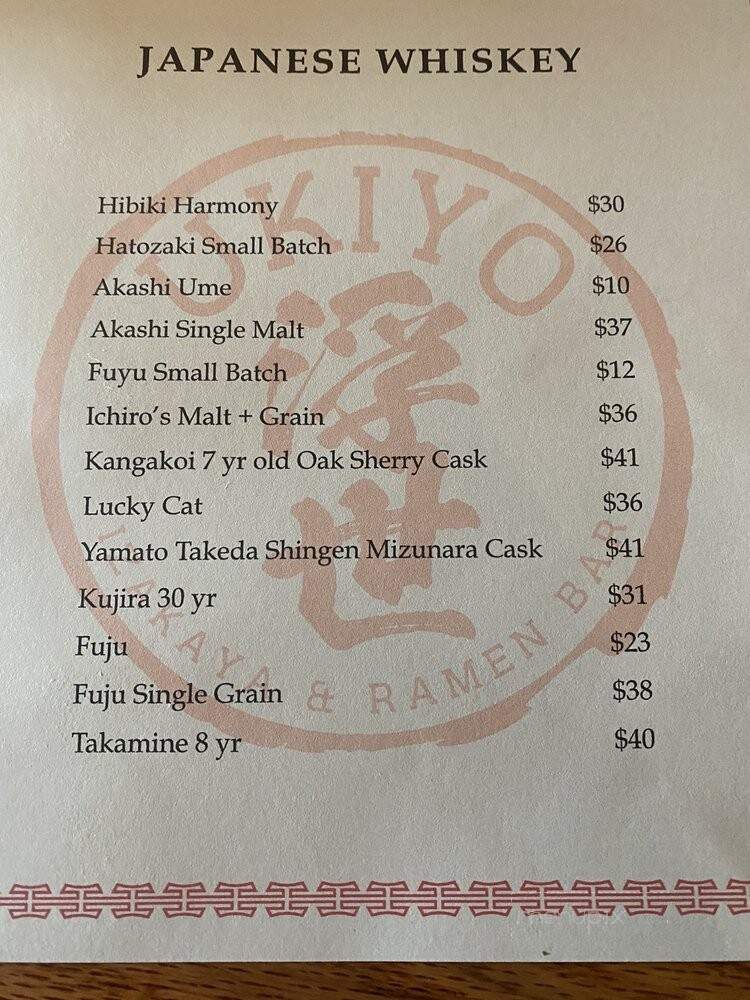 Ukiyo - Savannah, GA menu_pic