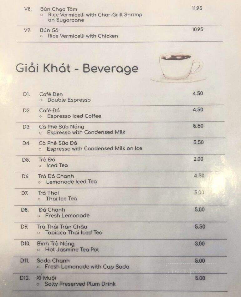 Pho Lucky - San Diego, CA menu_pic