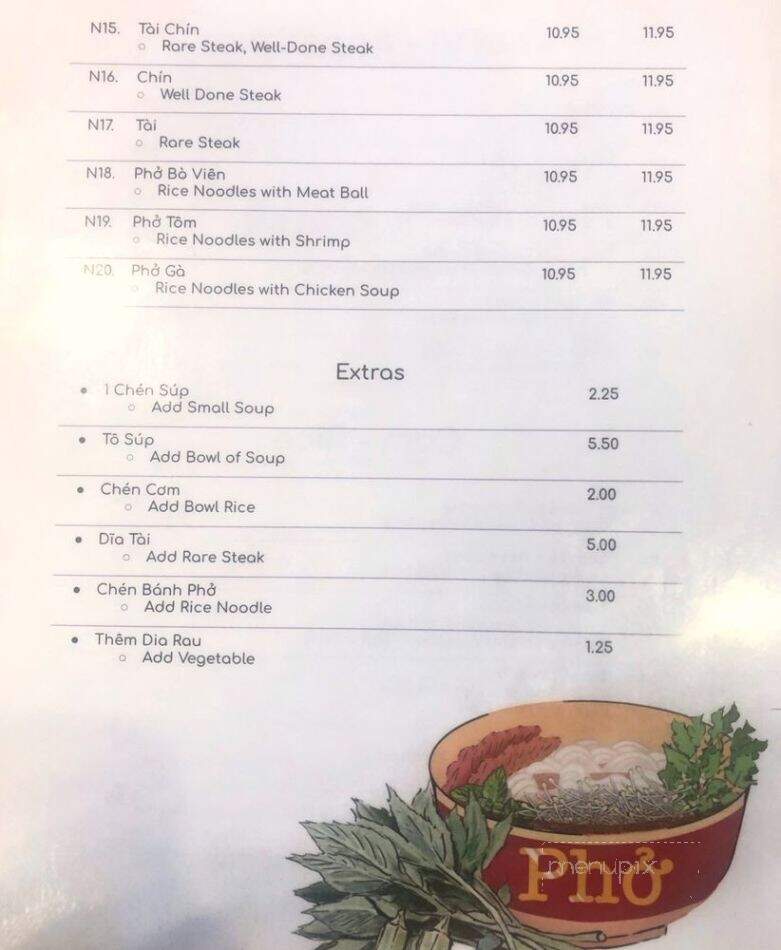 Pho Lucky - San Diego, CA menu_pic