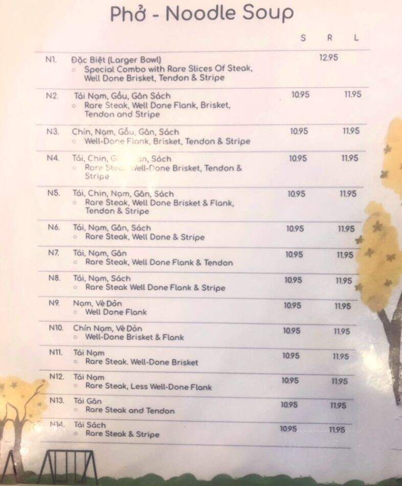 Pho Lucky - San Diego, CA menu_pic
