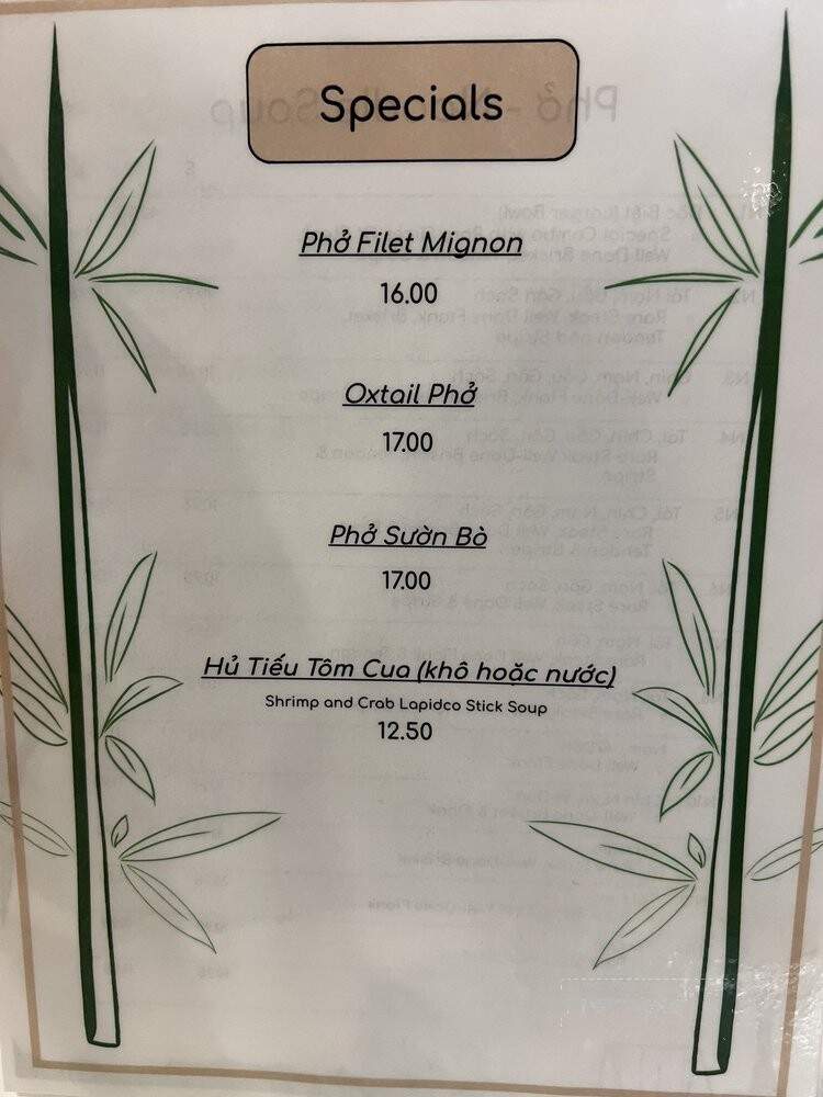 Pho Lucky - San Diego, CA menu_pic