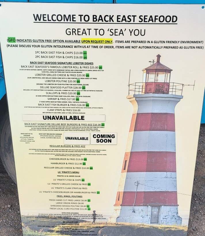 Back East Seafood - Antigonish, NS