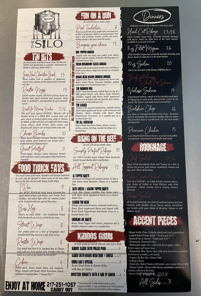 The Silo - Marshal, IL menu_pic