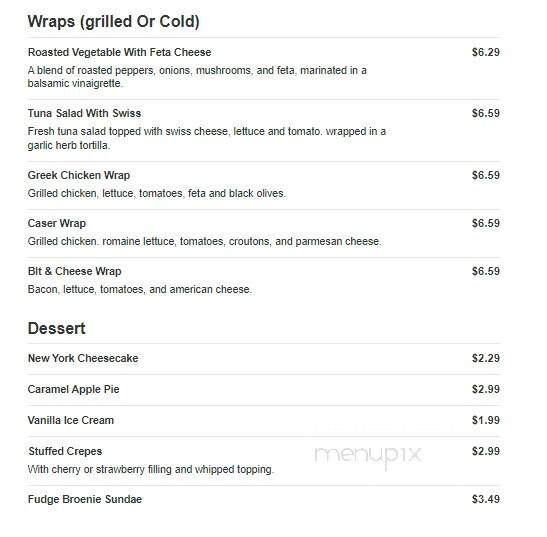Rose Cafe - Lorain, OH menu_pic