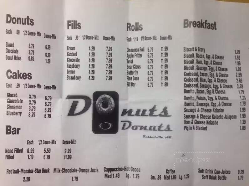Donuts Donuts - Russellville, AR menu_pic