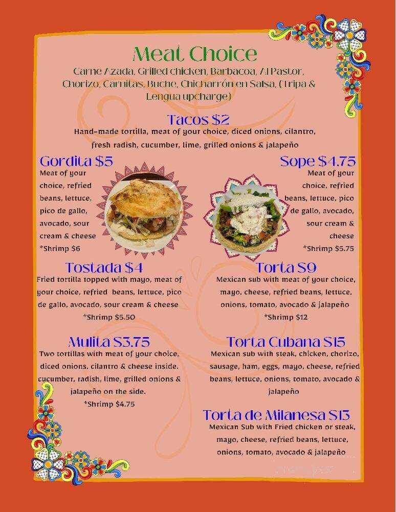 La Nina Mexican Food - Russellville, AL menu_pic