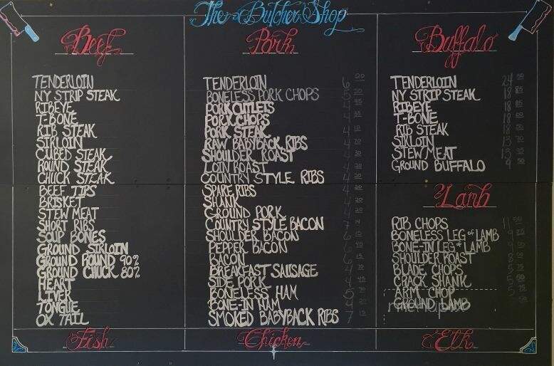 The Butcher Shop - Spearfish, SD menu_pic