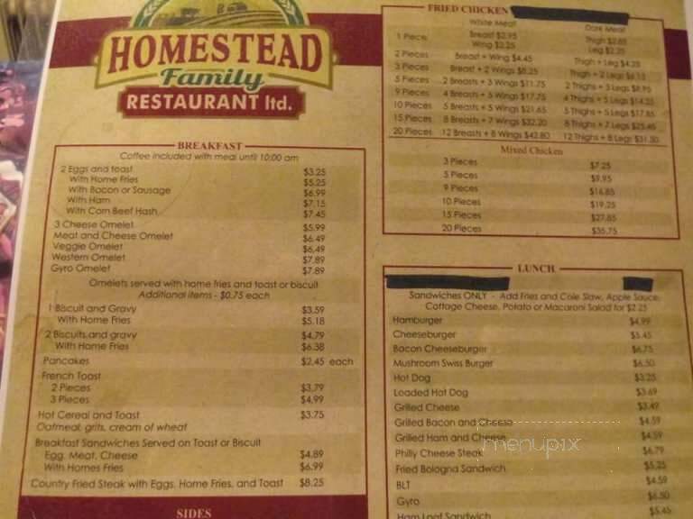Homestead Family Restaurant - Fredericktown, OH