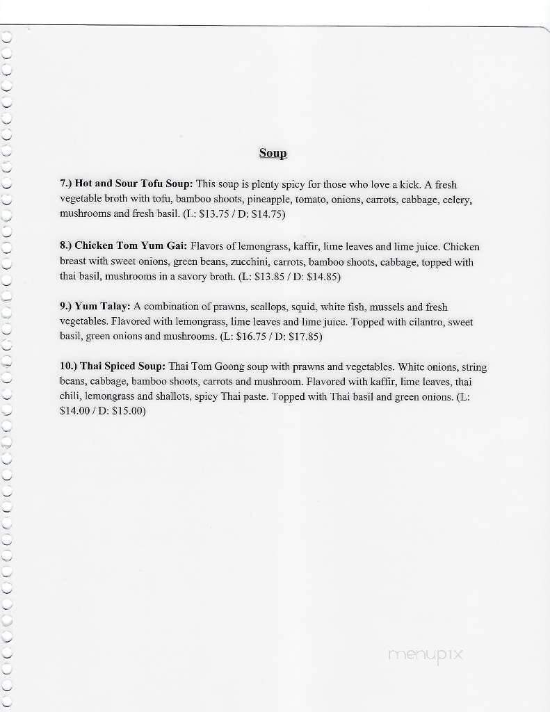Lime Leaf Asian Fusion - Lacey, WA menu_pic