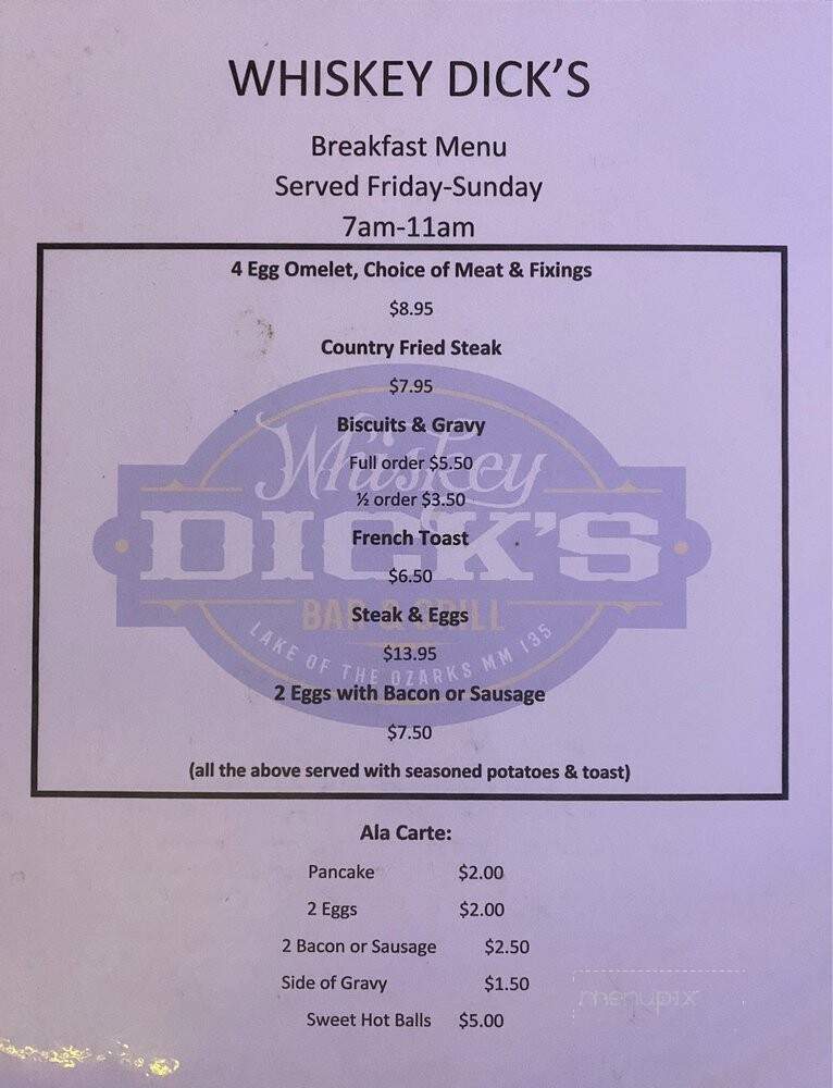 Whiskey Dick's Bar & Grill - Gravois Mills, MO