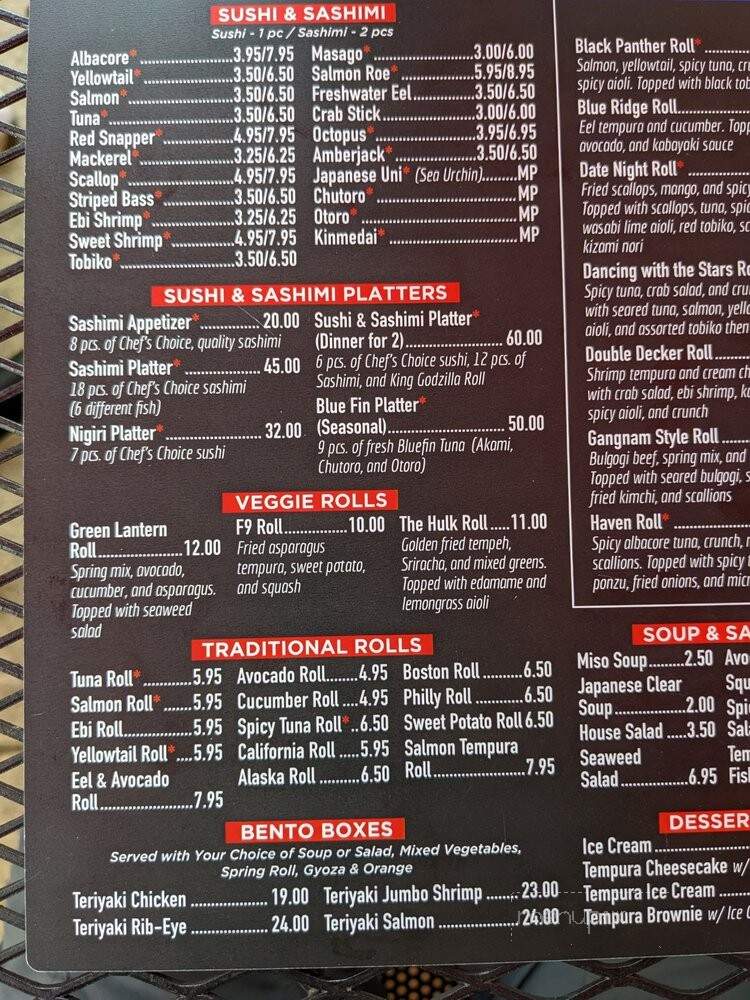 Murasaki - Arden, NC menu_pic
