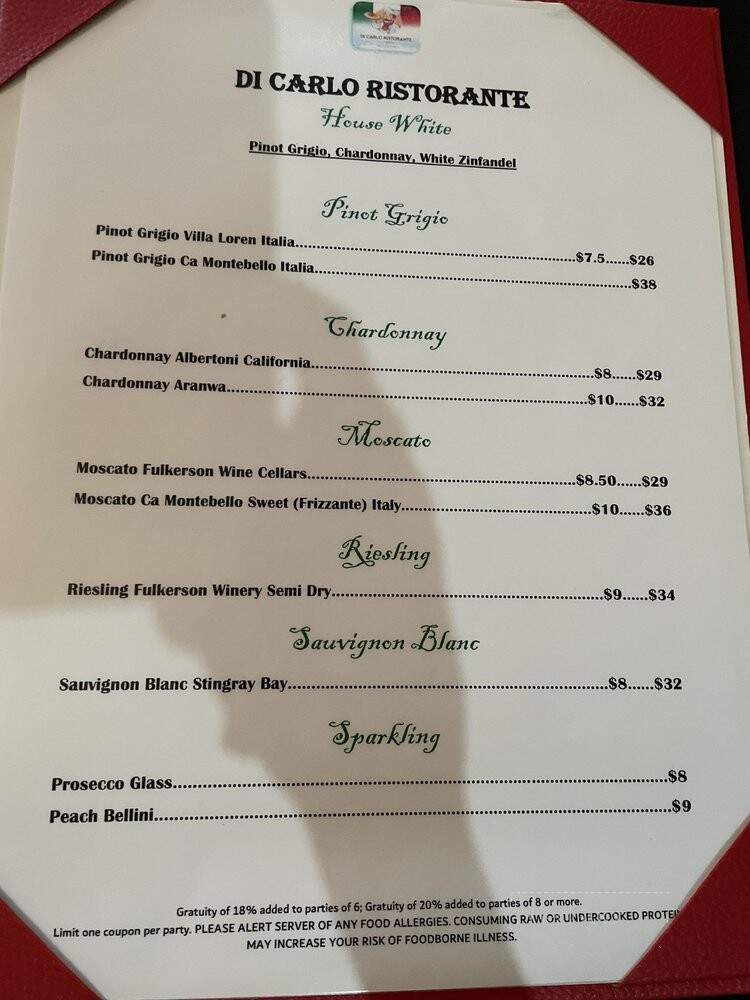 Di Carlo Restaurant - Kissimmee, FL menu_pic
