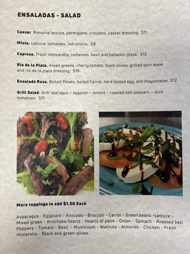 Rio De La Plata Grill - Sarasota, FL menu_pic