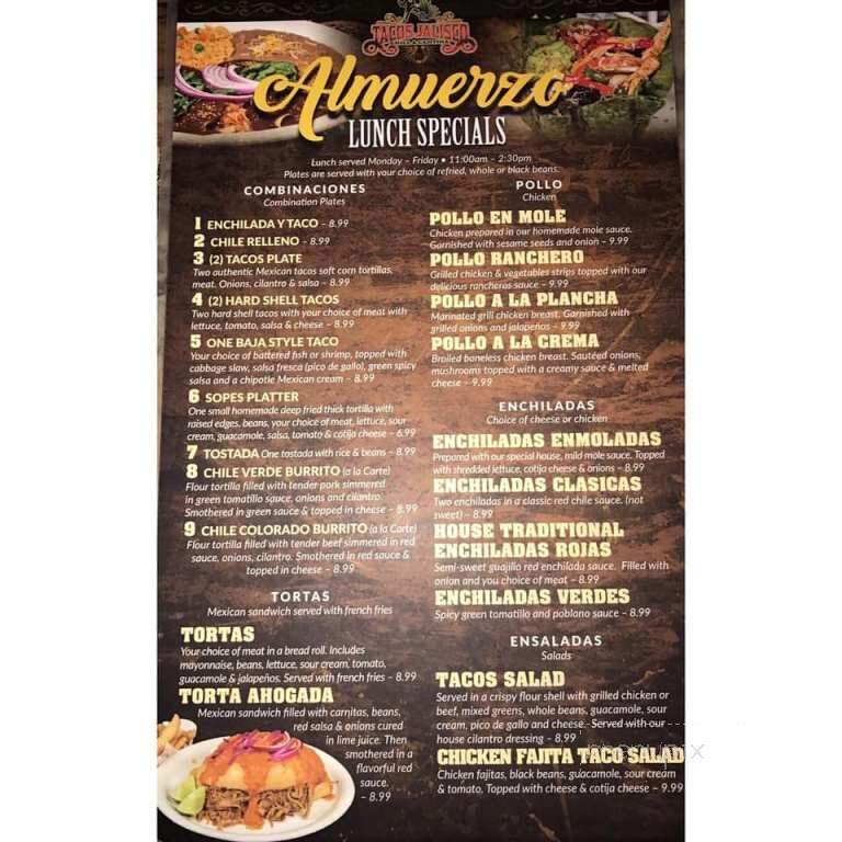 Tacos Jalisco Mariscos & Cantina - Reno, NV menu_pic