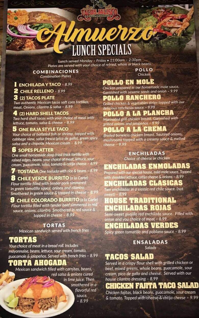 Tacos Jalisco Mariscos & Cantina - Reno, NV menu_pic