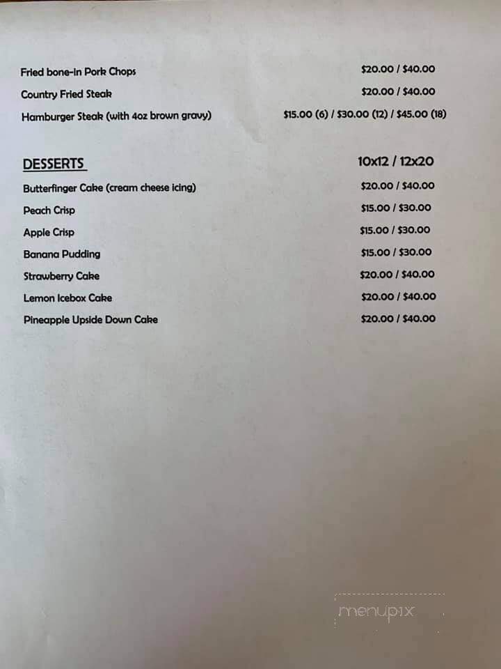 Black Hawk Truck Stop - Ackerman, MS menu_pic
