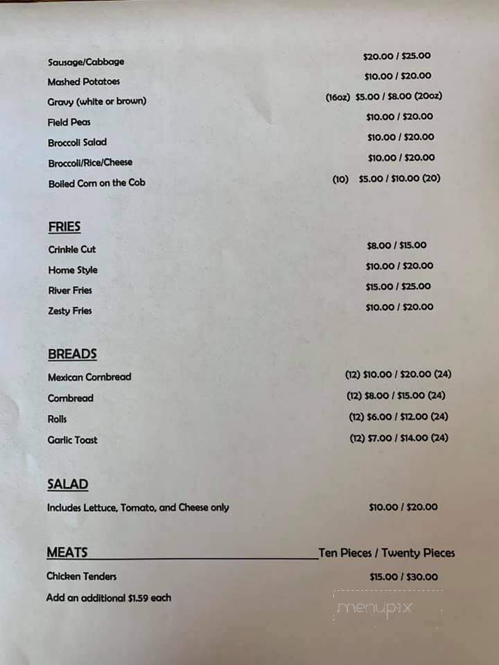 Black Hawk Truck Stop - Ackerman, MS menu_pic