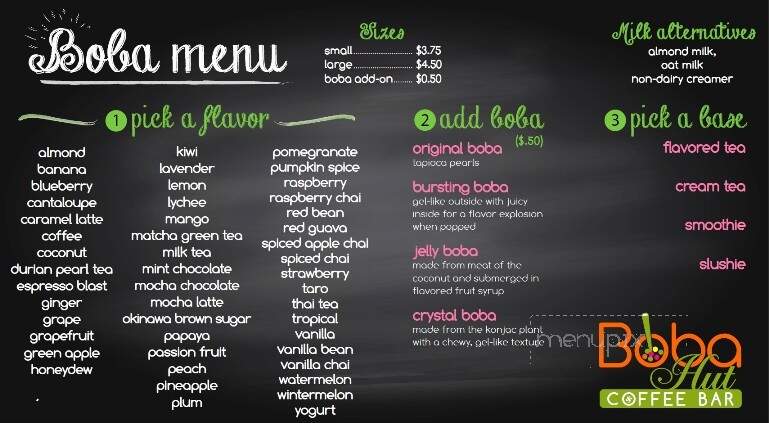 Boba Hut - Gallipolis, OH menu_pic