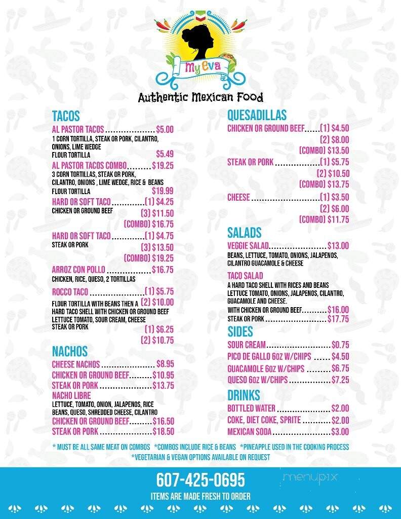 My Eva Authentic Mexican Food - Horseheads, NY menu_pic