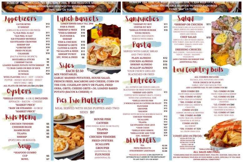 Sea Shells Seafood - Dublin, GA menu_pic