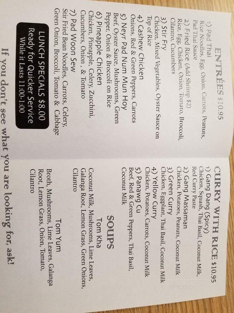 Thai To Go - Colville, WA menu_pic