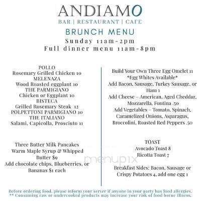 Andiamo Restaurant + Bar + Cafe - Andover, MA menu_pic