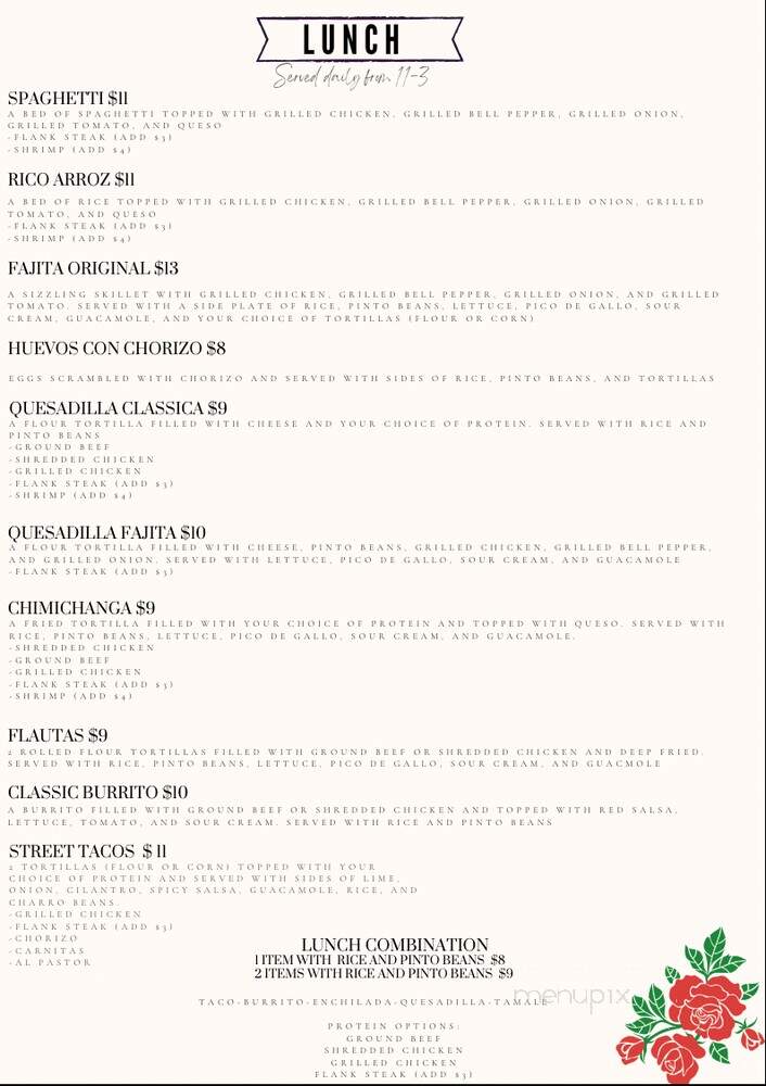 Besitos Mexican Kitchen - Birmingham, AL menu_pic