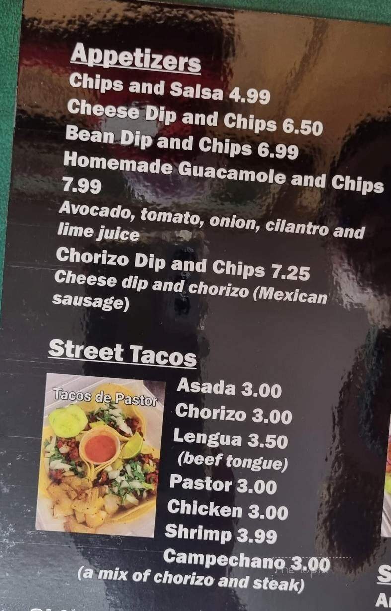 La Fiesta Mexicana - Seagrove, NC menu_pic