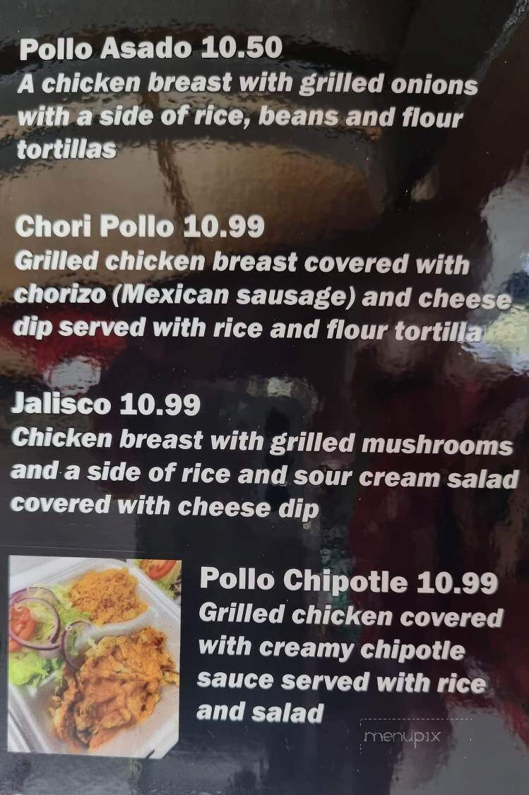 La Fiesta Mexicana - Seagrove, NC menu_pic