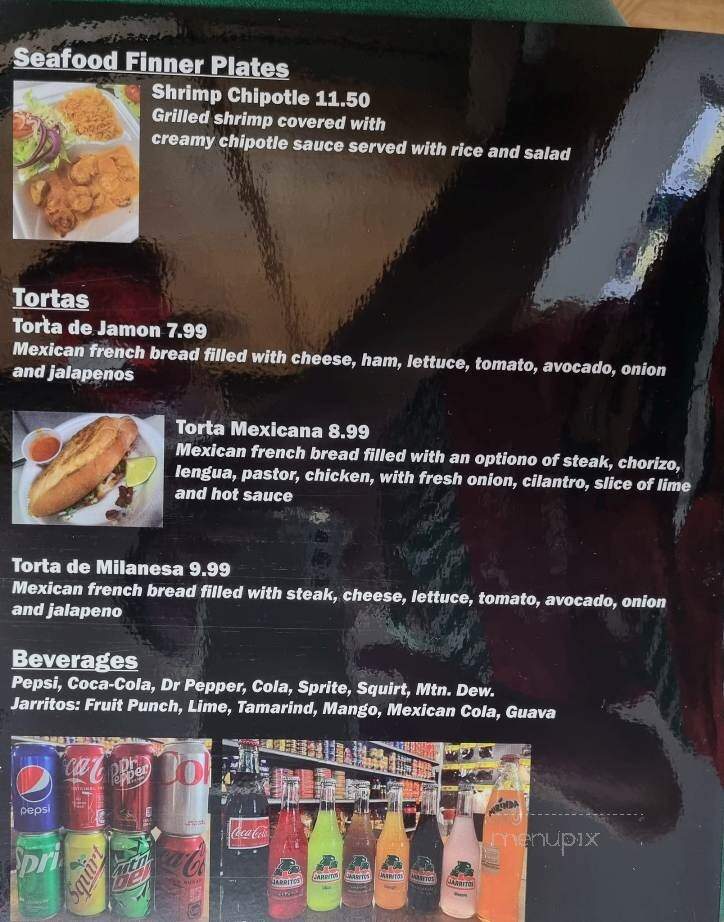 La Fiesta Mexicana - Seagrove, NC menu_pic