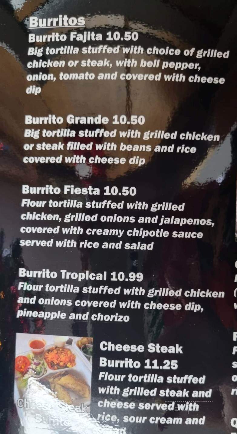 La Fiesta Mexicana - Seagrove, NC menu_pic