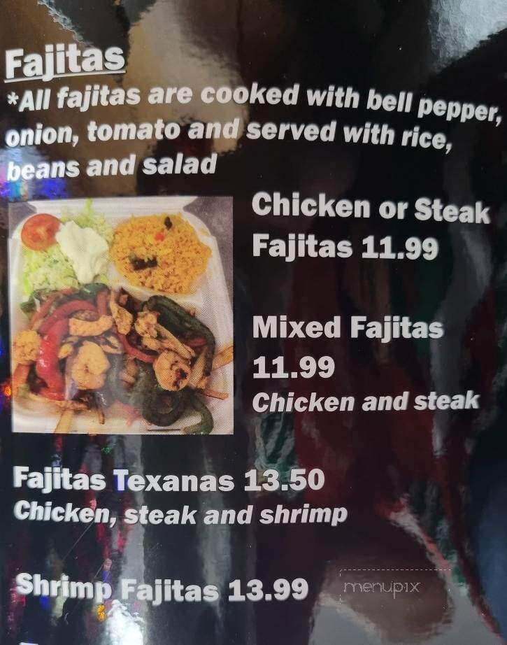 La Fiesta Mexicana - Seagrove, NC menu_pic